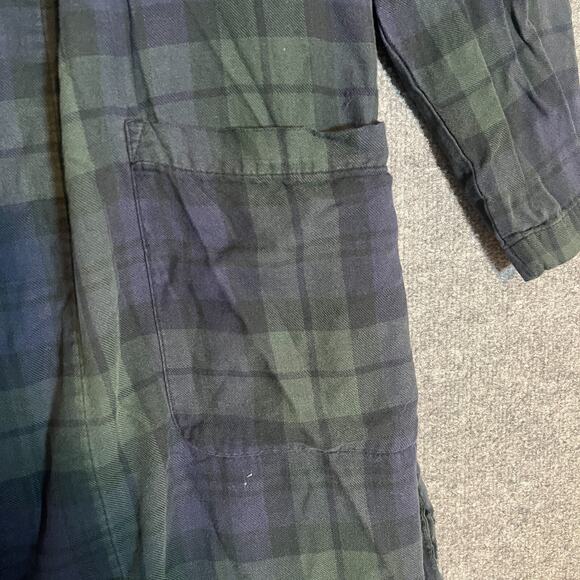 Polo Ralph Lauren Robe Mens Small/Medium Green Black Watch Plaid Tartan Vtg - Picture 5 of 13